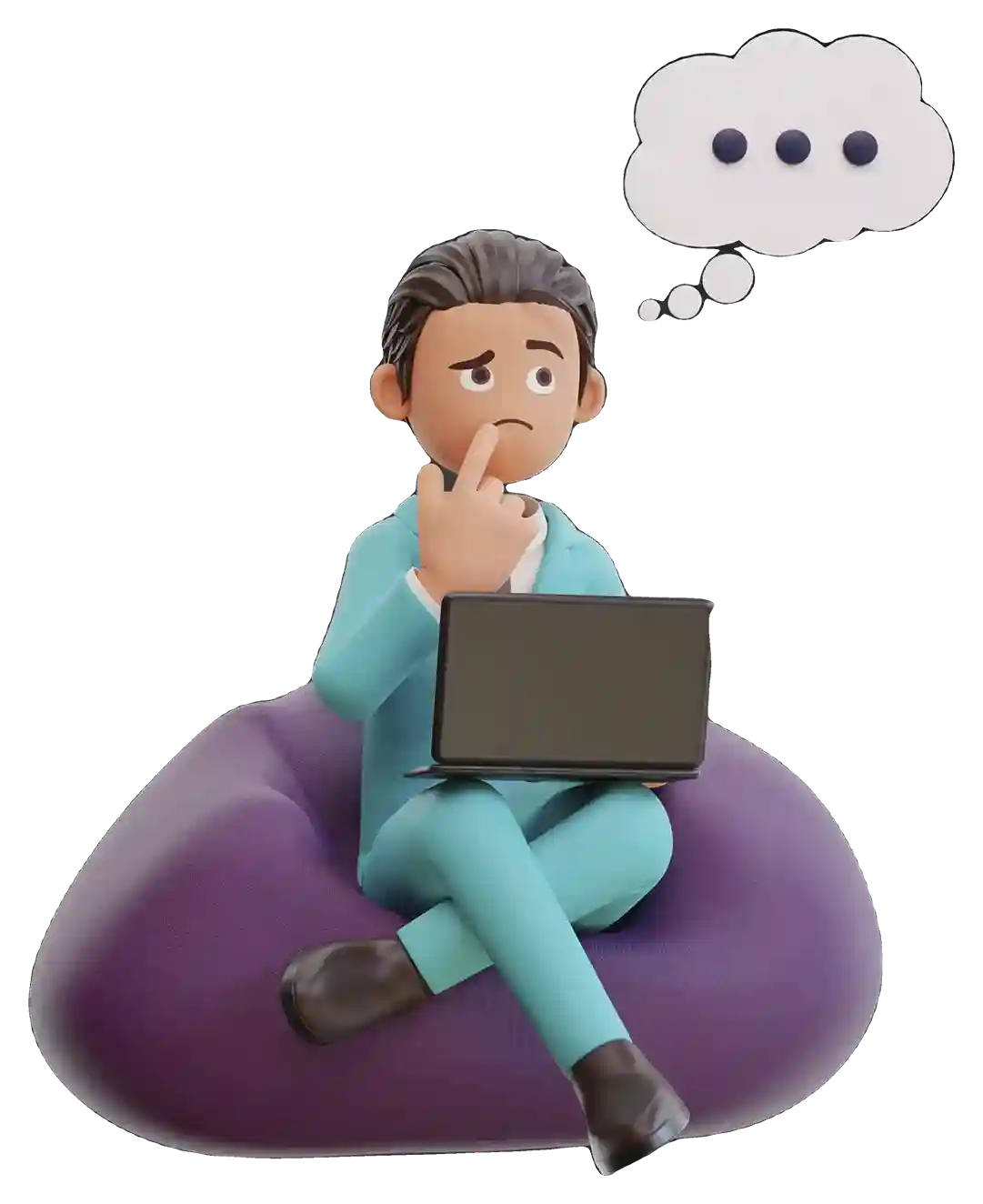 Businessperson thinking through common questions